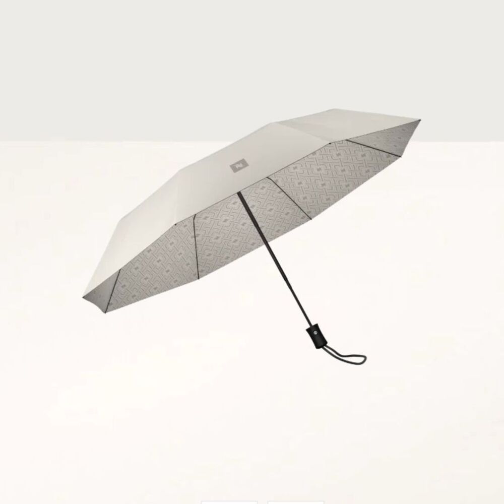 Nespresso Umbrella Tan Beige NEW Branded Coffee Accessory